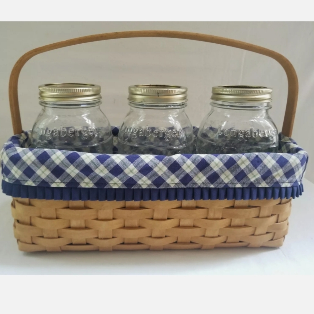 Longaberger blue ribbon canning liner NWT